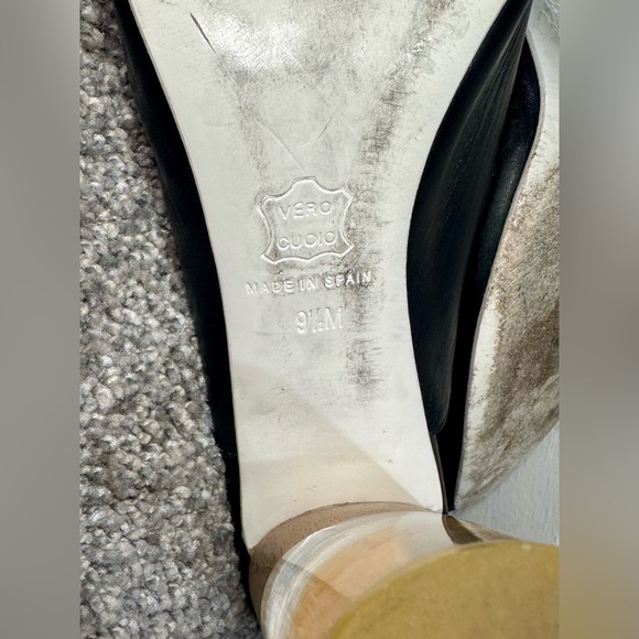 Donald Pliner slingback pumps-Size 9.5-Black Leather - Picture 6 of 7